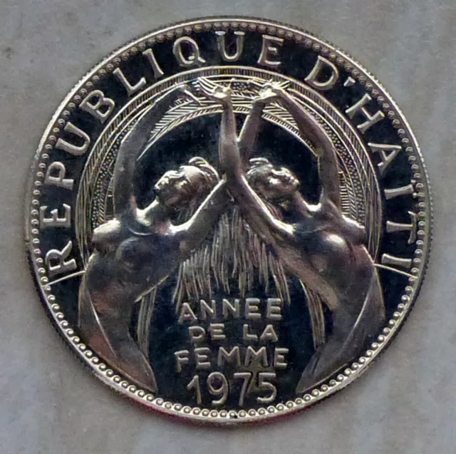 Haiti 25 Gourdes 1975 Silber - Jahr der Frau