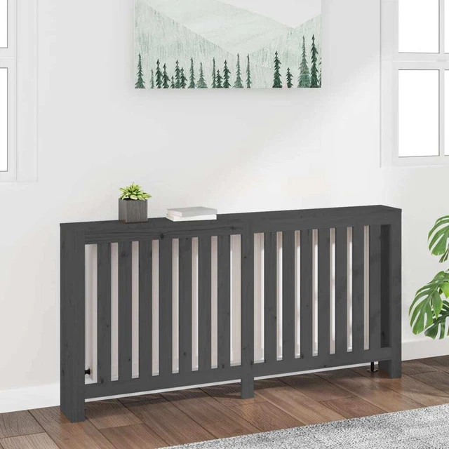 Vidaxl Copertura Termosifone Grigia 169x19x84 cm Legno Massello Pino