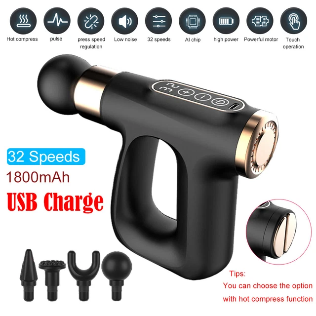 LCD 30 Speed Massage Gun Percussion Massager Deep Tissue Muscle Vibrating Relax
