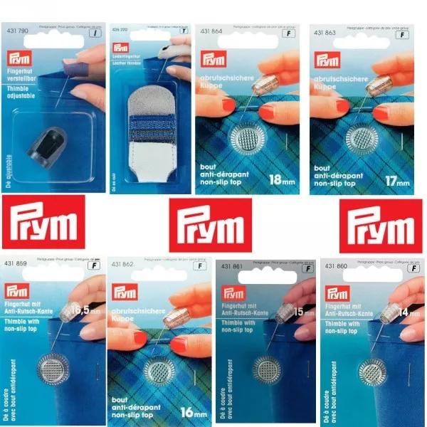 Prym Selection Of Thimbles Sewing Quilting Needlework Thimble