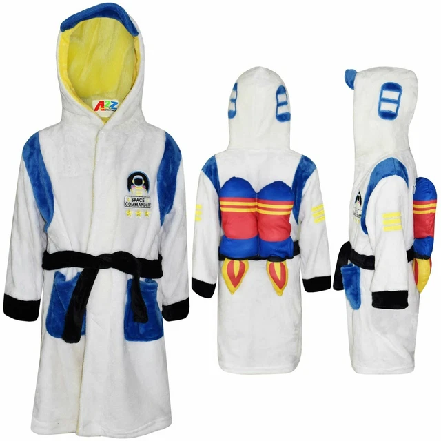Abito da bagno bambini ragazzi comandante dello spazio abito da notte abbigliamento salotto 2-13 Y