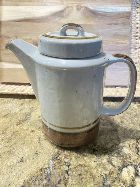 Otagiri SIERRA  Large Lidded Coffee Tea Pot Gray & Brown Japan Handmade MCM