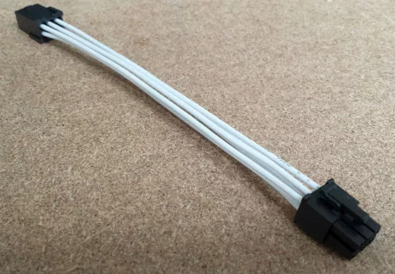 6 Pin PCIE Graphics Card GPU Power Supply PSU Extension Cable - 16awg White 30cm