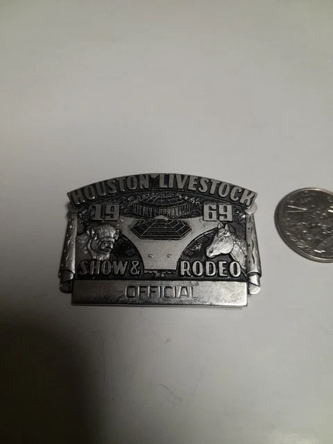 Houston Livestock Show And Rodeo 1969 Official Badge Shirt Pin