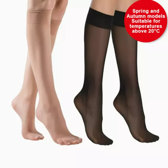 1 Pair Women Ultra-thin Nylon Stockings Transparent Elasticity Ladies Knee So St