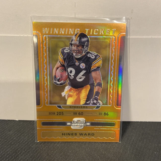 2019 Panini Contenders Optic Winning Tickets Orange /50 Hines Ward #WT-HW