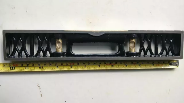 Vintage J. Rabone & Sons 12in Cast Iron Combination Spirit Level