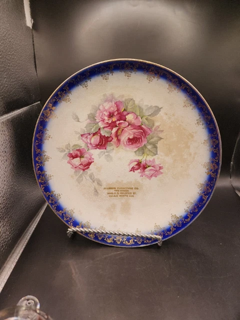 Vintage advertisement. 10.25" Dinner plate . Furniture Store.
