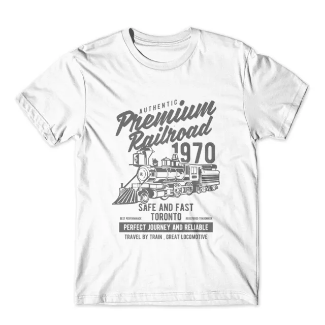 Premium Railroad Tshirt Train Shirt Locomotive Tee 100% Cotton Premium Tee New