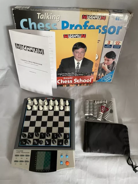  Millennium Karpov Schachschule (Chess School) - Talking  Electronic Computer Set : Toys & Games