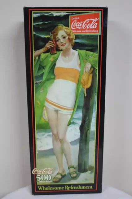 RoseArt Coca-Cola 500 Piece Puzzle Wholesome Refreshment Swimsuit Model 1999