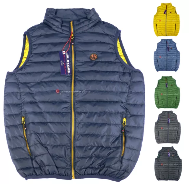 Piumino smanicato uomo gilet senza maniche 100 grammi taglie forti dalla M a 6XL