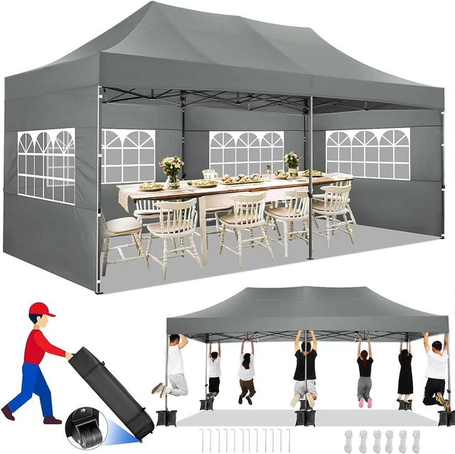 Pavillon 3x6m Gartenzelt Falt Pavillion Wasserdicht Partyzelt Bierzelt UV-Schutz