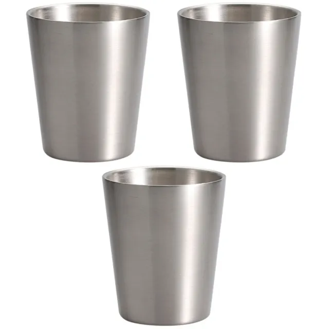 3 pezzi tazze da caffè da campeggio tazze in metallo acciaio inox bicchieri da liquore