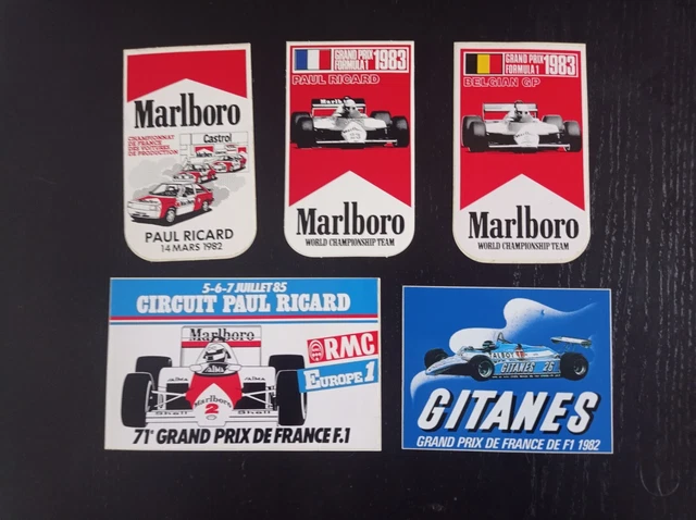 Lot 5 Stickers Sport Automobile Ferrari Grand Prix Formule 1 F1 Ref02959J