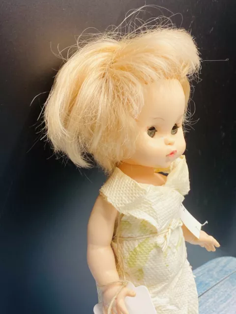 Rare 1966 Effanbee Doll Pumkin Sleepy Eye Jointed All Vinyl Rooted Hair 12" #441 3