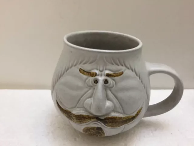 Vintage Pottery Craft Ugly Face Mug Handcrafted in USA Home Decorate Women Men