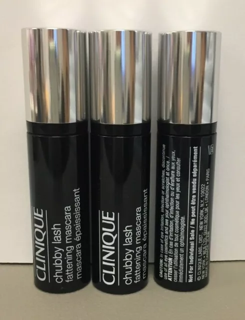 Lot of 2 Clinique Chubby Lash Fattening Mascara 01 Jumbo Jet Full Size New NOBOX 2