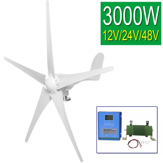 High Quality AC 12V 24V 400W Wind Turbine Generator With Free 600W Charge  Controller Home Small Windmill For Boat Street Light