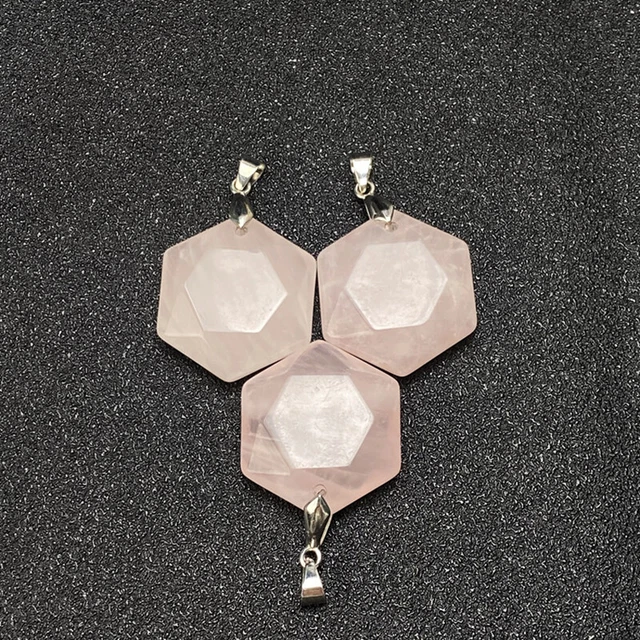 1pcs Natural Healing Energy Stone Hexagram Pendant Rope Necklace Reiki Pendulum