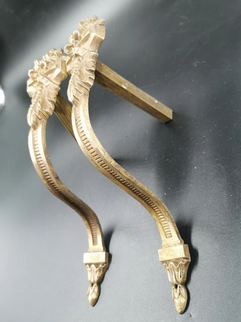 Embrasses à Rideaux Antiques en Bronze Doré, France, Style Restauration (Ensemble de 2) - France