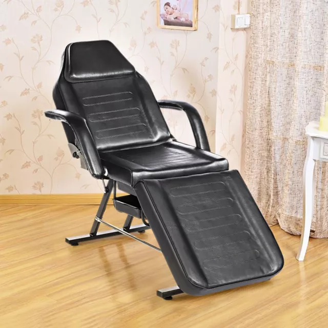 Massage Table 3 Section Adjustable Bed Couch Beauty Salon Spa Tattoo Chair Black