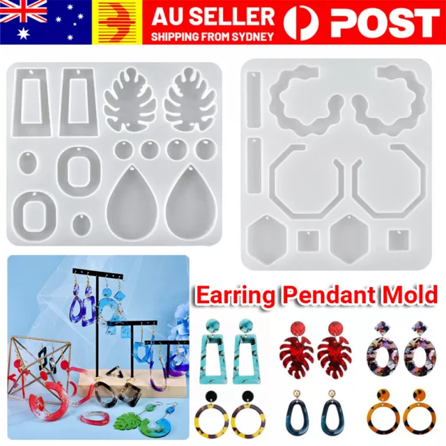 Silicone Resin Casting Mould Earring Pendant Mold Epoxy Making Jewelry Mold DIY