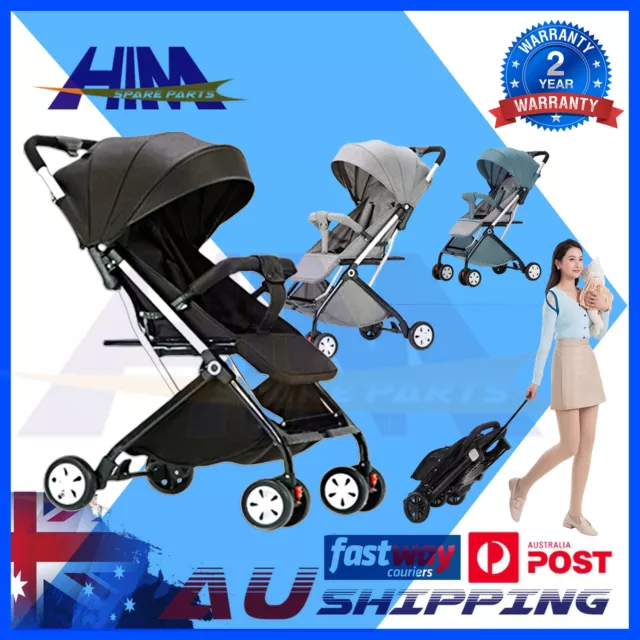 Travel Baby Stroller Infant Buggy Pram Toddler Carriage Bassinet Tray Pushchair