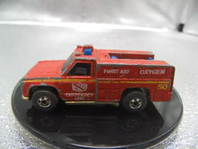 Vintage 1974 Hot Wheels Emergency Unit #50 Blackwall Hong Kong Loose