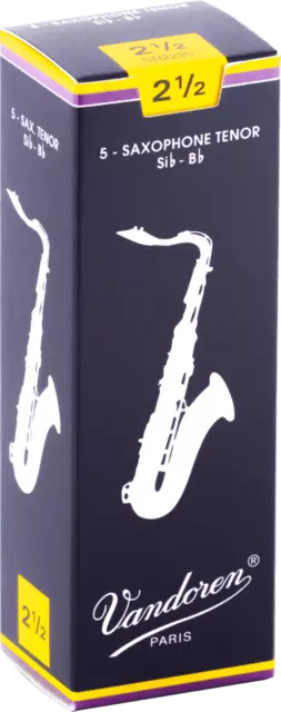 boite 5 anches saxophone Tenor VANDOREN sIb TRADITIONNELLES SR 2225 - force 2,5
