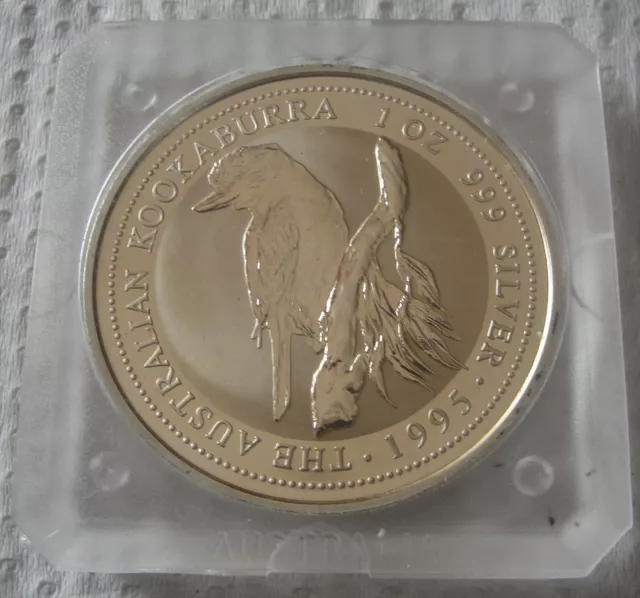 Silbermünze Australien Kookaburra 1 oz 1 Dollar 1995 999 Silber in Kapsel