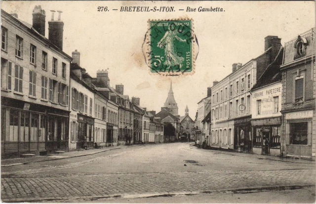 CPA BRETEUIL-sur-ITON - Rue Gambetta (160793)