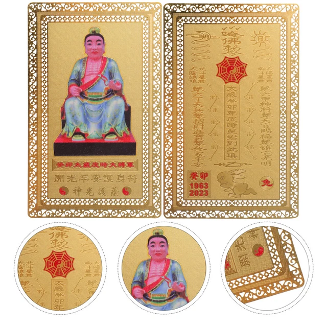 2pcs Kreative Goldene Premium Tragbare Religiöse Amulett Für Neue Jahr