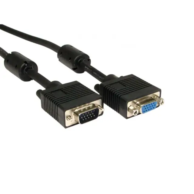 5m Fully Wired SVGA / VGA Monitor Extension Cable Male to Female 15 Pin DDC HD15
