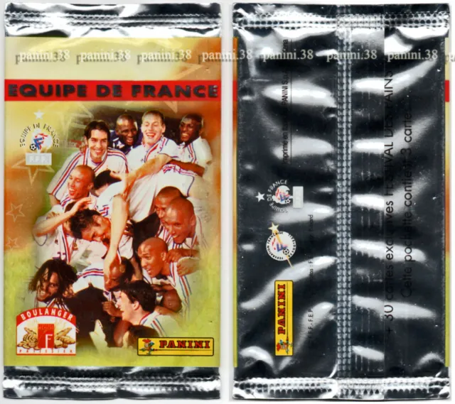 RARE !!! Pochette "EQUIPE DE FRANCE 2002" packet, tüte, bustina PANINI