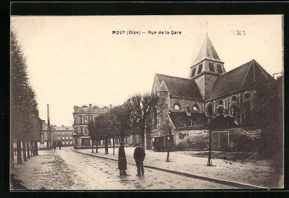 CPA Mouy, Rue de la Gare