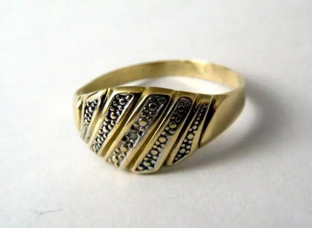 FABERGE Antique Imperial RUSSIAN Gold Ring with Diamond stones , 56 gold