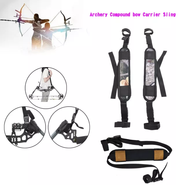 Archery Compound Bow Sling Carrier Shoulder Strap Holster Belt Holder Huntting