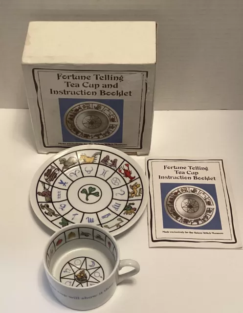 Fortune Telling Tea Cup & Saucer Astrology Horoscope Salem Witch Museum