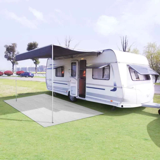 Tapis De Sol Extérieur VidaXL Pour Tente, Caravane, Terrasse - Polyéthylène HD, Œillets De Fixation, Découpable - Multicolore, Multi-Tailles