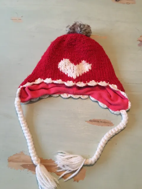 bobble hat girls next age 7-10 years excellent condition