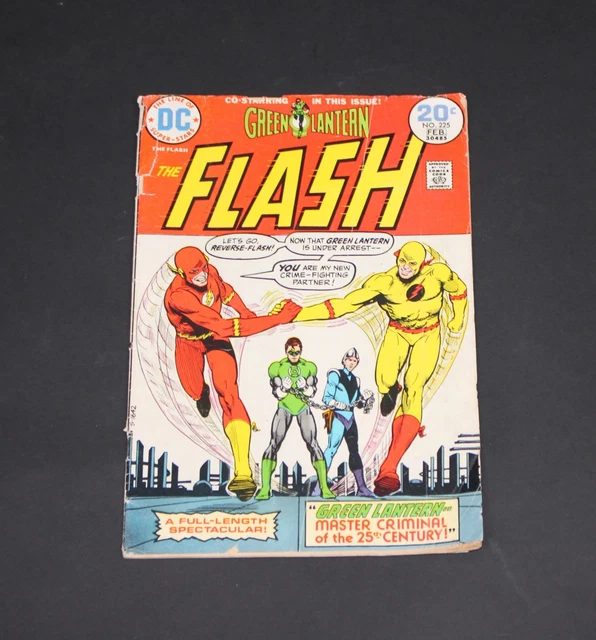 The Flash #225 - Reverse Flash, Green Lantern - DC Comics -Bronze Age 1973