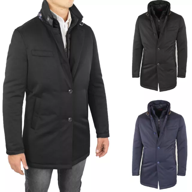 Giubbotto Uomo Cappotto Giubbino Invernale Giacca Trench Elegante Sartoriale