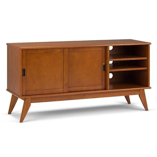 Simplihome Draper Solid Wood Universal Tv Media Stand, 60" Entertainment Center