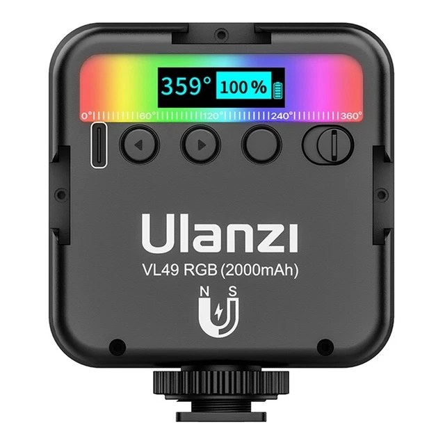 VL49 RGB LED Fill Light Portatile Multifunzione 2500K-9000K Camera Fill Lig W8E2