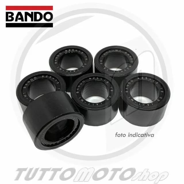 KIT 6 RULLI ORIGINALI BANDO GR.14 PIAGGIO VESPA PRIMAVERA 125 ie 3V 4T 2015 2016