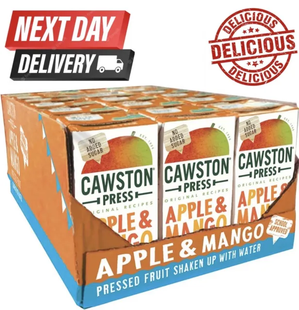 Cawston Press Pressed Juice Brilliant Apple & Mango 18 X 200ml No Sugar Added