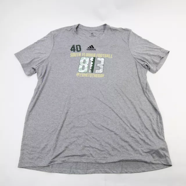 South Florida Bulls adidas Aeroready Short Sleeve Shirt Men's Gray New