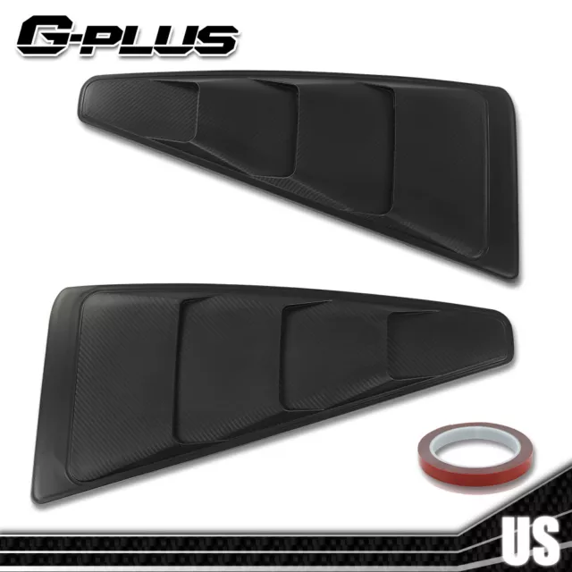 Window Louvers Scoop Cover Carbon Look Fit For 05-14 Mustang 1/4 Quarter Side