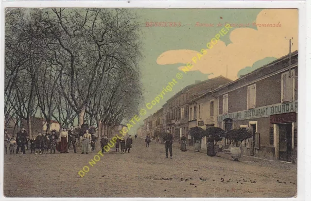 CPA 31160 BESSIèRES Avenue de Castres & Animated Promenade Edit ca1914